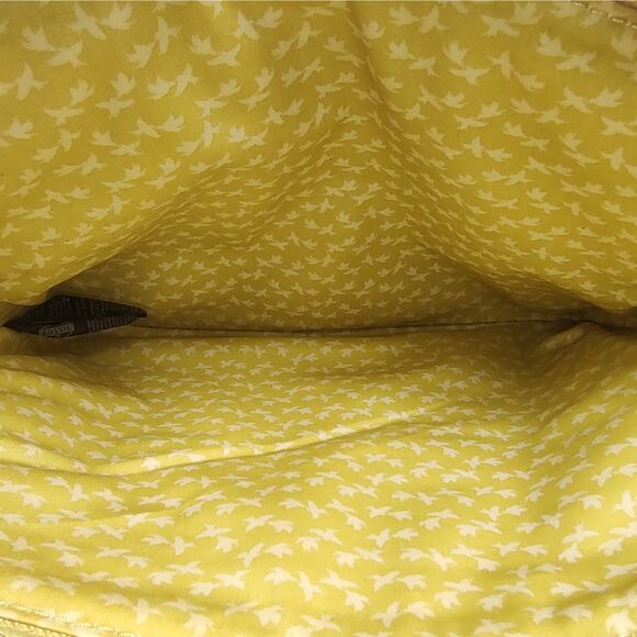 Fossil Tablet Case Bag Trees Birds Pattern PVC Coated Zippered Brass Accents - Picture 5 of 9